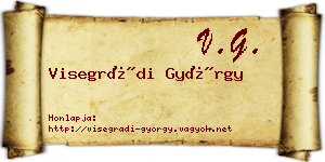 Visegrádi György névjegykártya